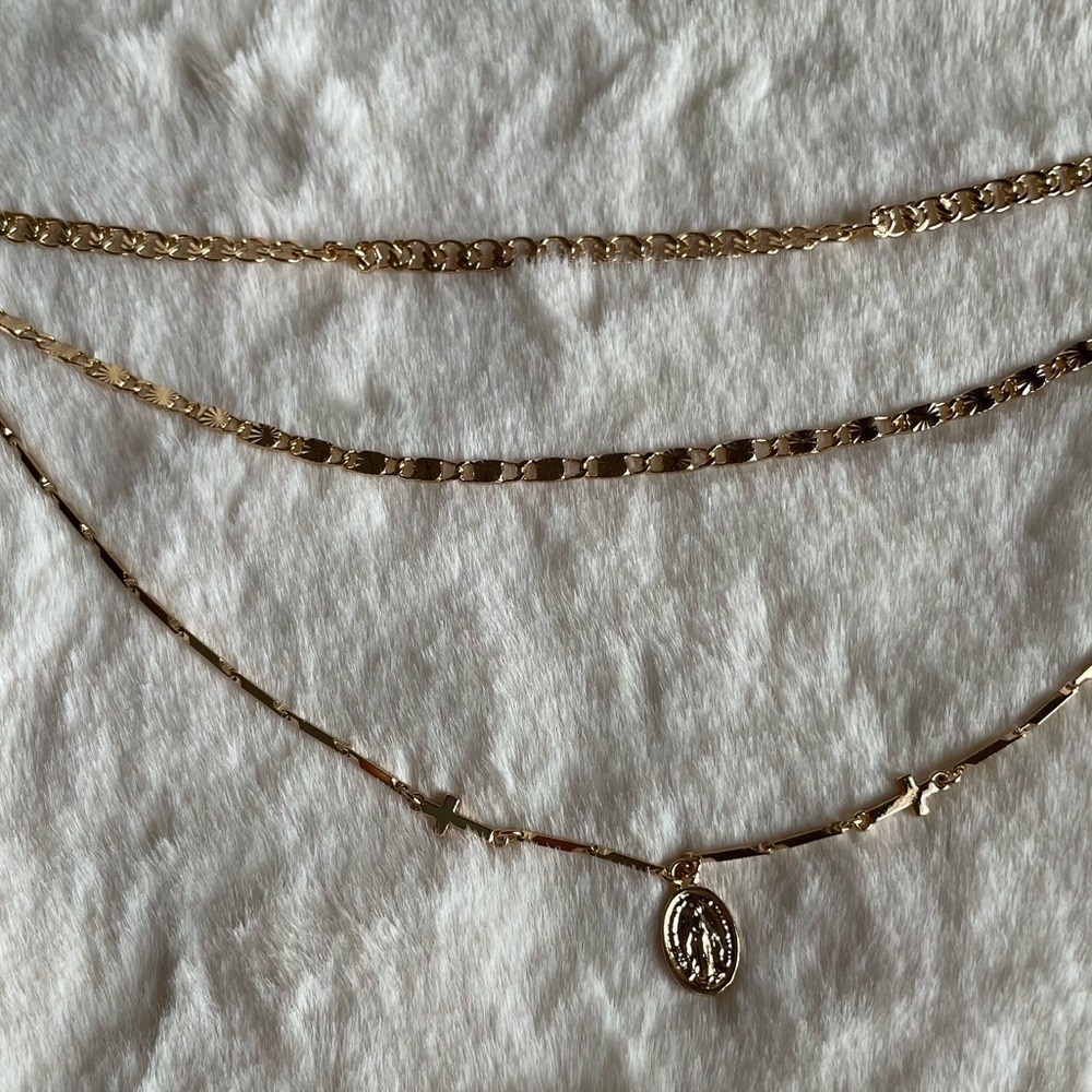 Ettika 18K Gold Plated Mixed Layered Necklace NEW - Picture 7 of 13